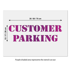 CraftStar Customer Parking Stencil SIze Information