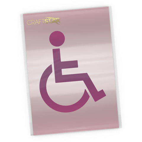 CraftStar Disability Sign Template - Wheelchair Stencil