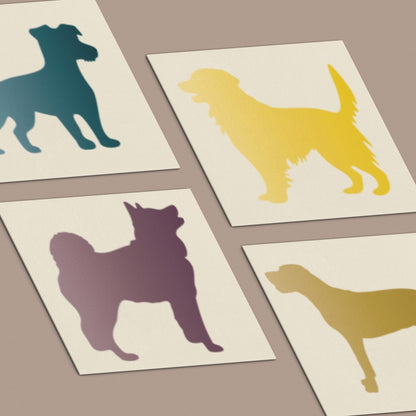 Craftstar dog stencil template set used to make cards
