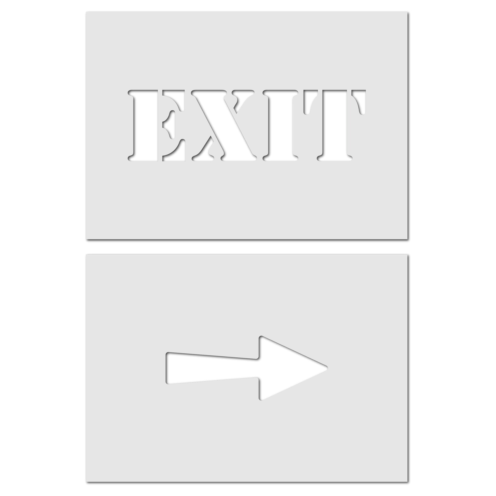 Exit and Arrow Stencil - Reusable Laser Cut Sign Templates | CraftStar