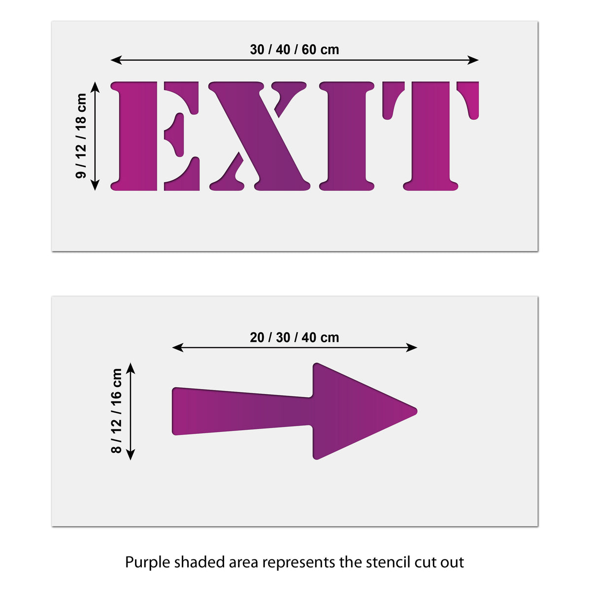 Exit Sign Stencil - Exit and Arrow Template | CraftStar