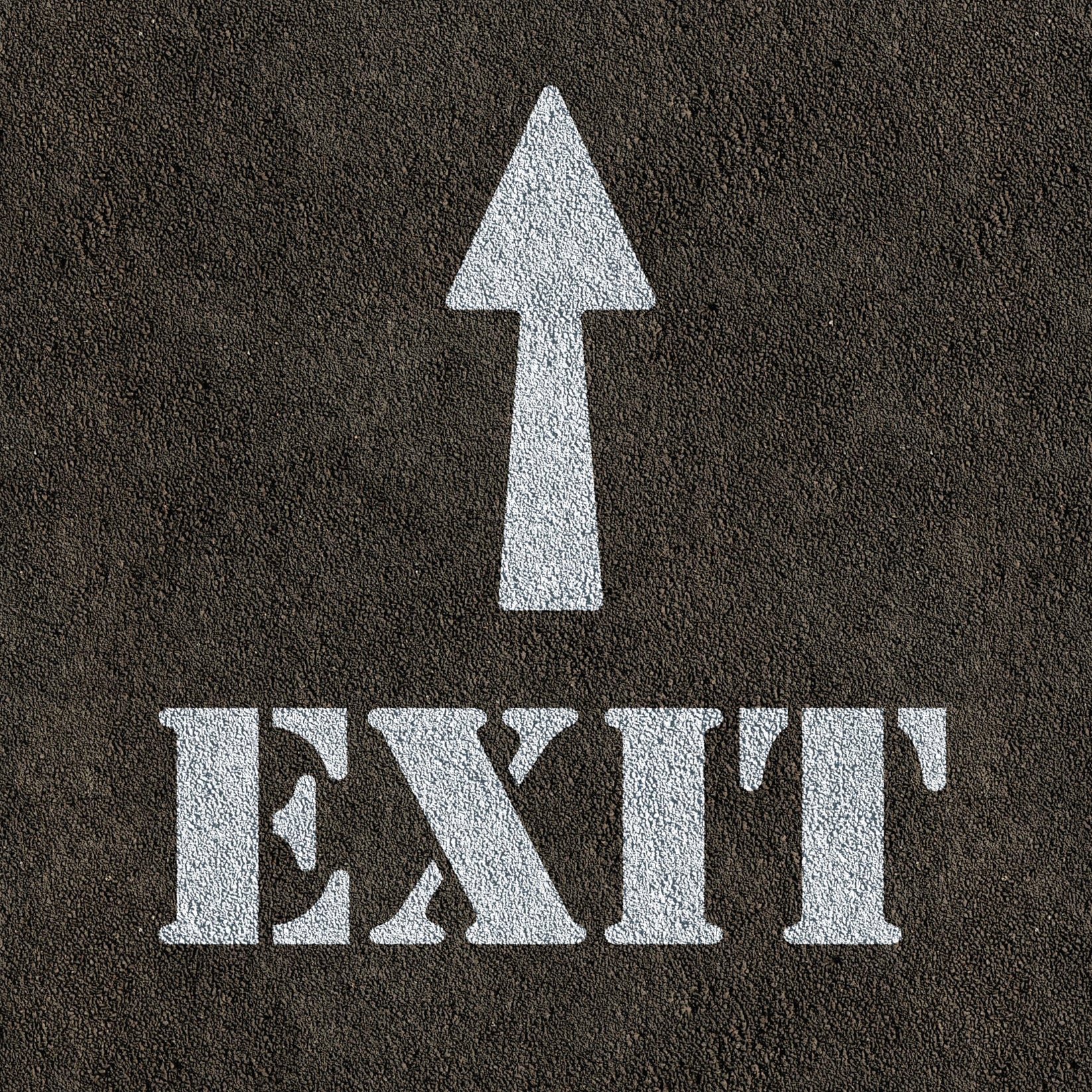 Exit Sign Stencil - Exit and Arrow Template | CraftStar