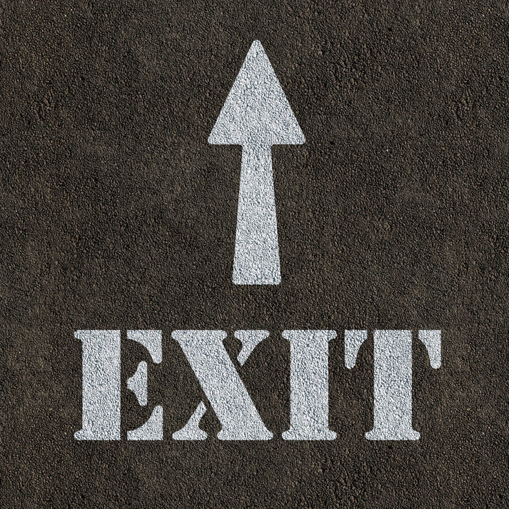 Exit Sign Stencil - Exit and Arrow Template | CraftStar