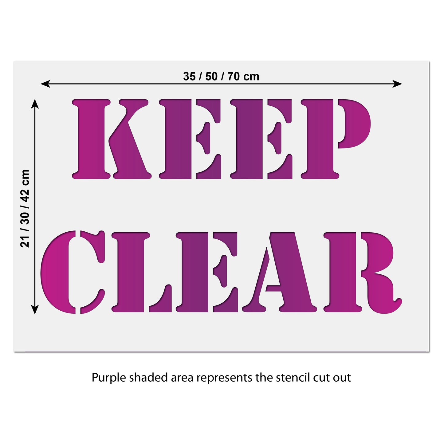 Keep Clear Sign Stencil - Large Keep Clear Template