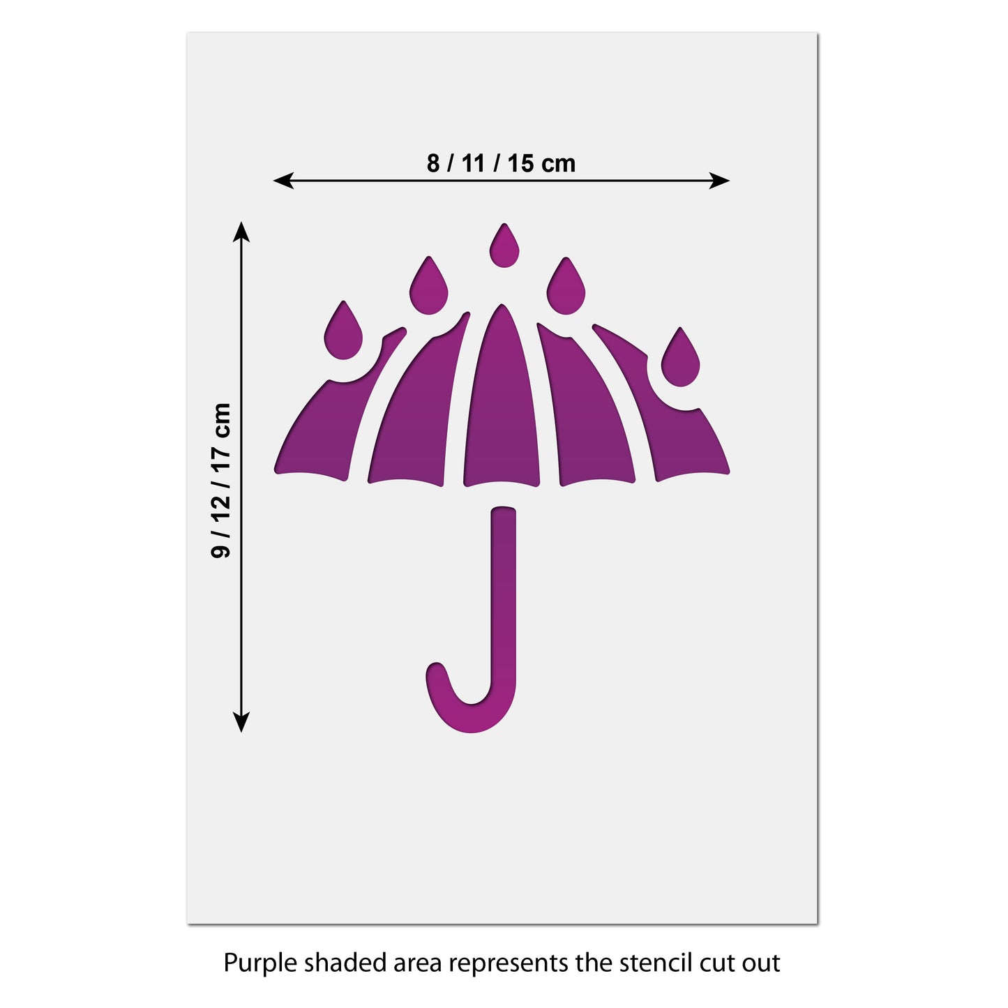 CraftStar Keep Dry Stencil Template size guide