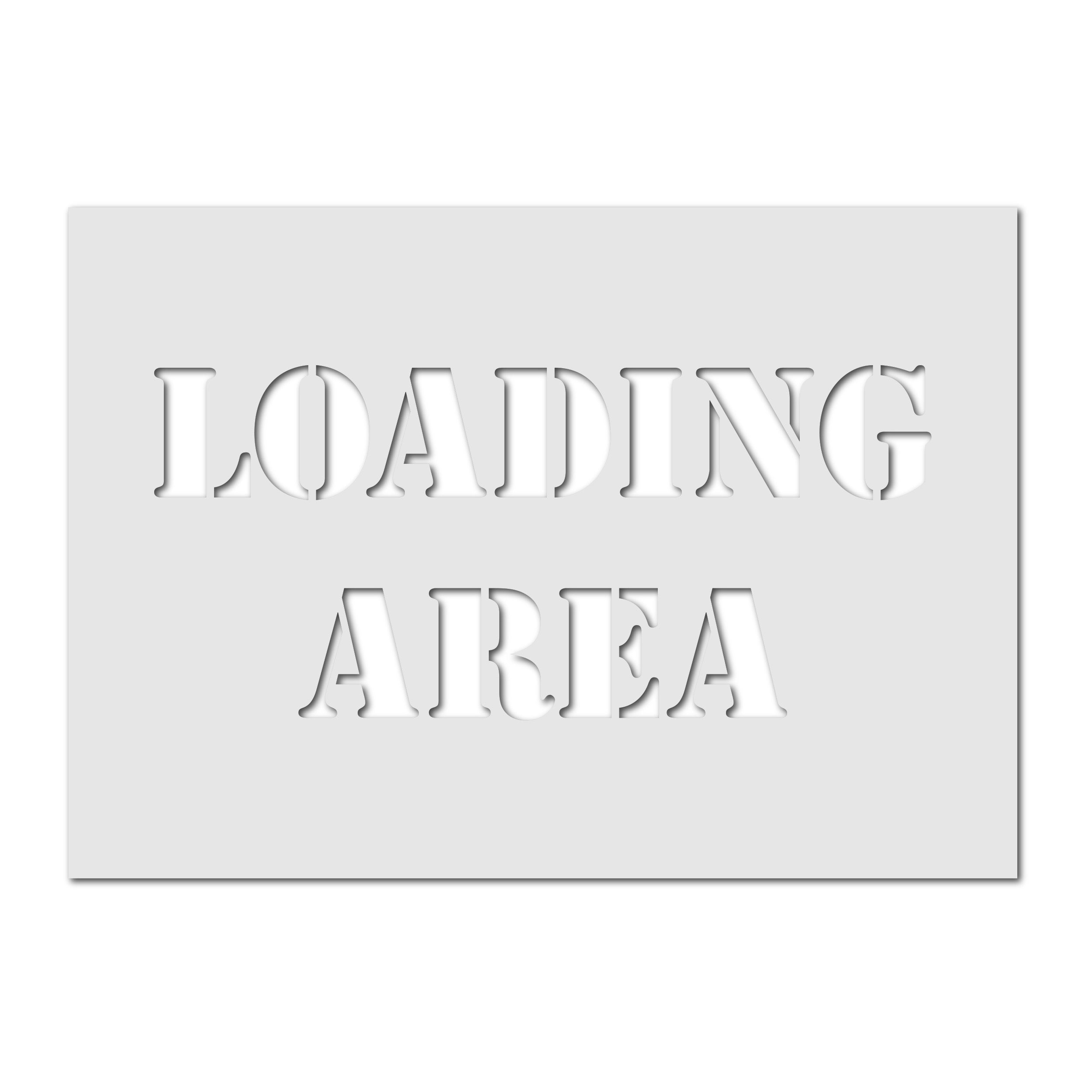 Loading Area Stencil - Industrial & Commercial Sign Making Template ...