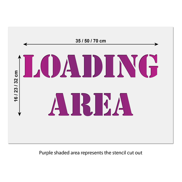 Loading Area Sign Stencil - Loading Area Template | CraftStar