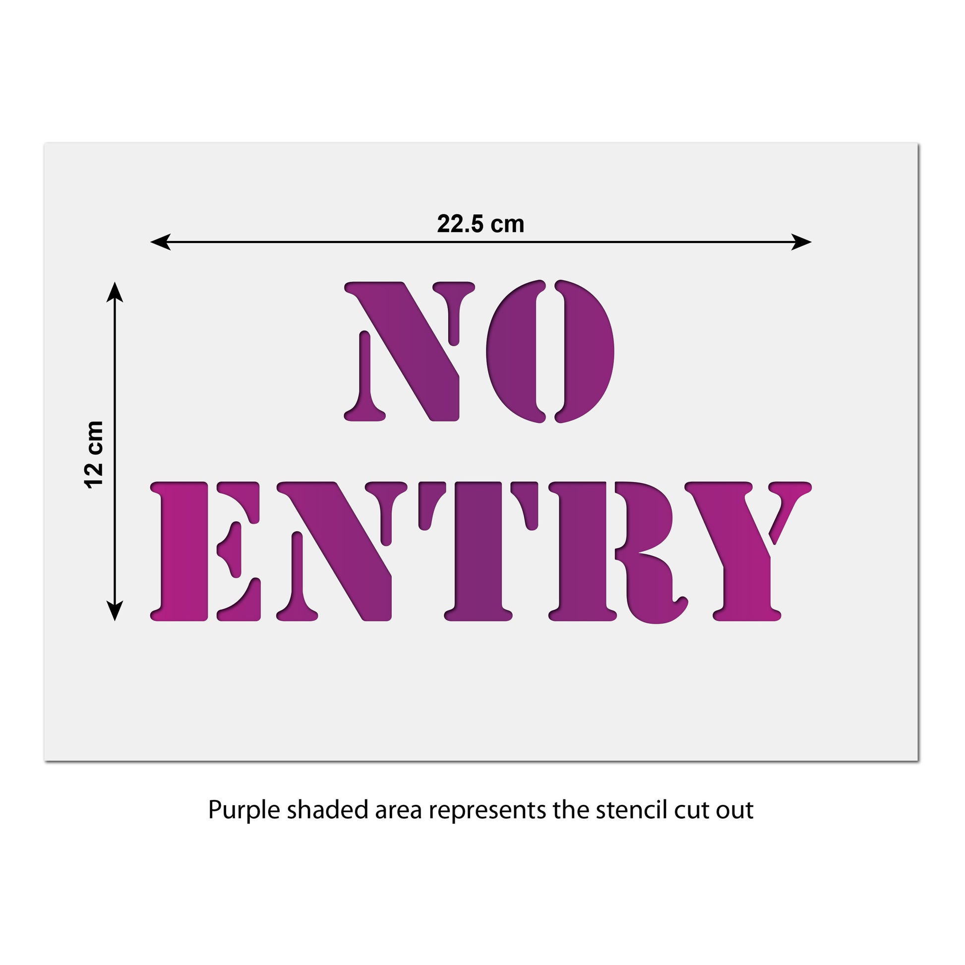 No entry stencil template size guide