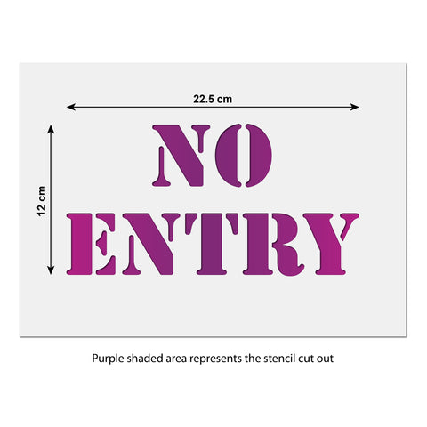 No entry stencil template size guide