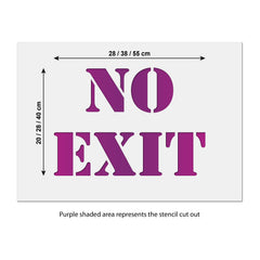 CraftStar No Exit Stencil Template size guide