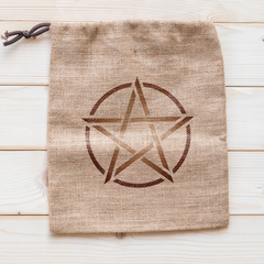 CraftStar Pentacle Stencil used with fabric paint