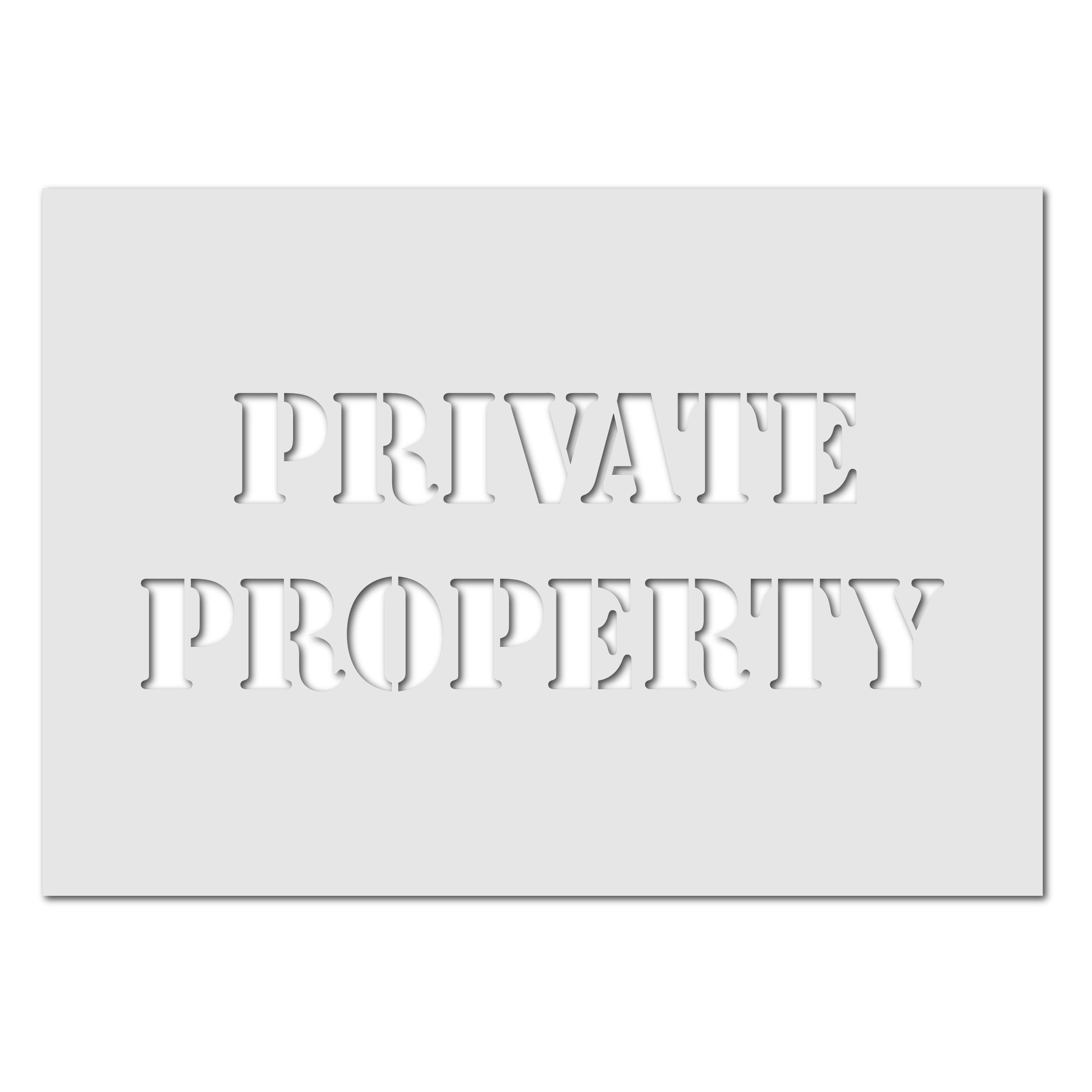 CraftStar Private Property Stencil