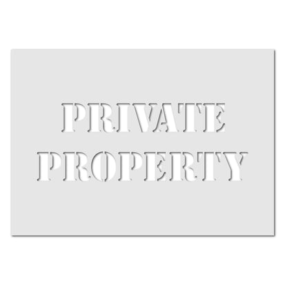 CraftStar Private Property Stencil