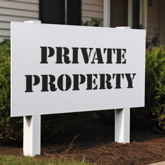 CraftStar Private Property Stencil used to paint wooden sign