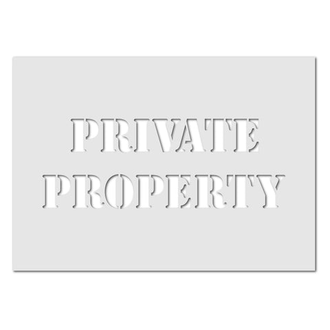 CraftStar Private Property Stencil