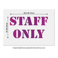 CraftStar Staff Only Stencil size guide