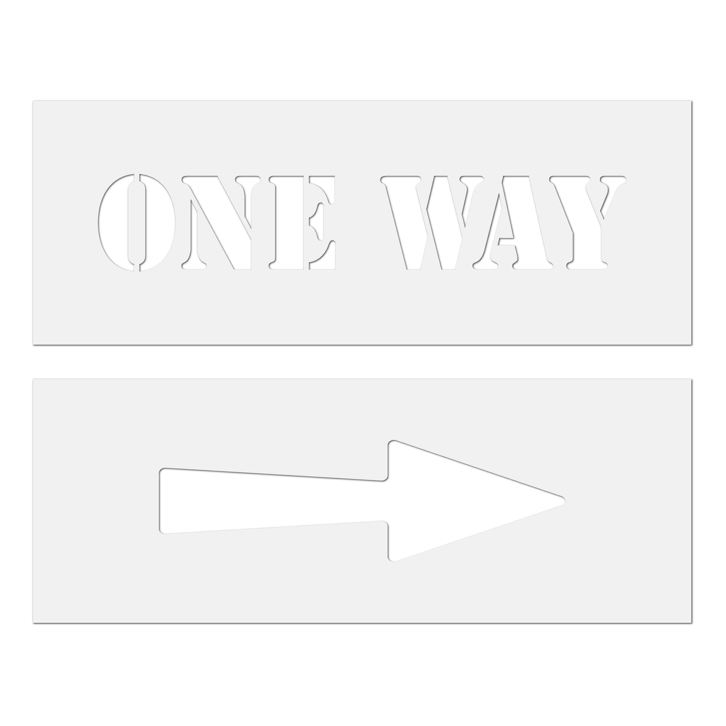One Way Sign Stencil - Large One Way with Arrow Template