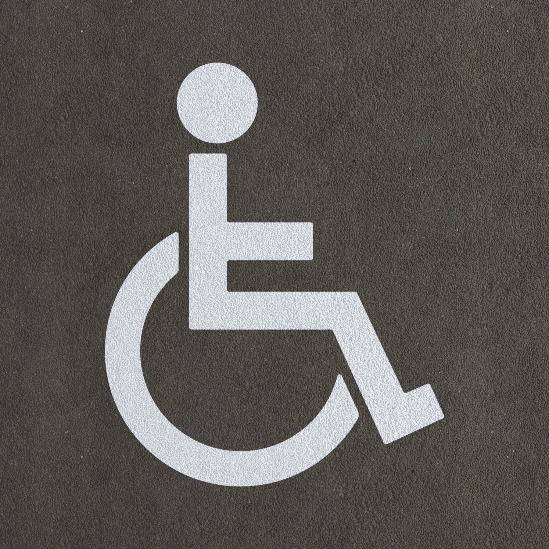CraftStar Wheelchair Icon Stencil Painted on Floor