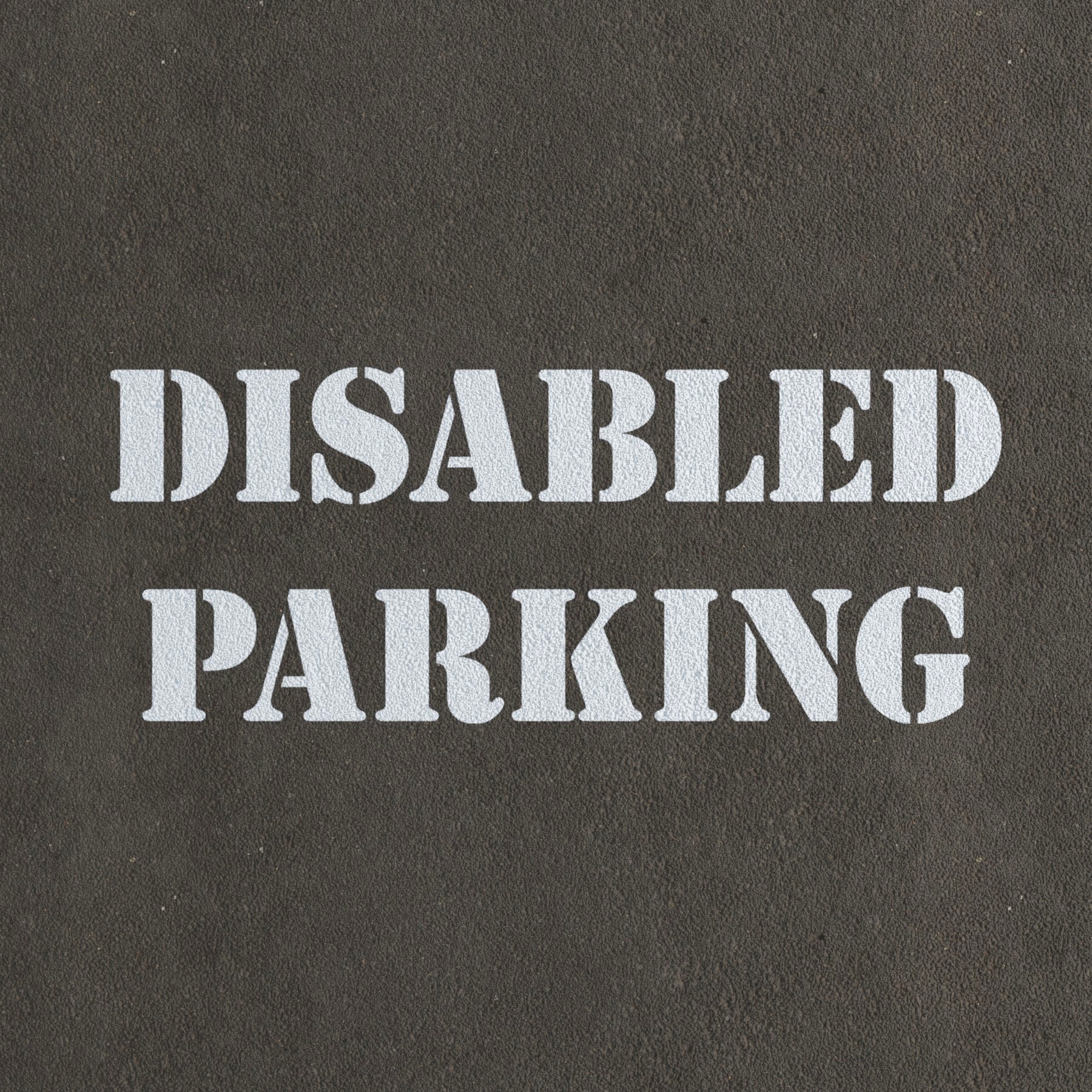 Disabled Parking Sign Stencil - Large Disabled Parking Text Template