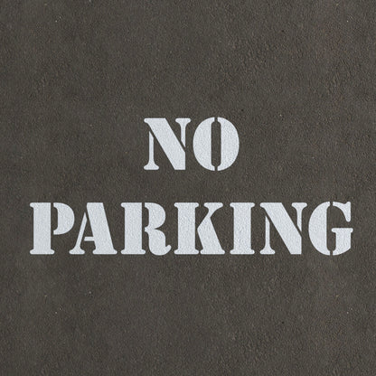 No Parking Sign Stencil - Large No Parking Text Template