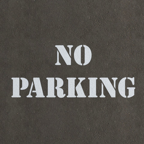No Parking Sign Stencil - Large No Parking Text Template