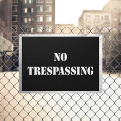 CraftStar No Trespassing stencil 