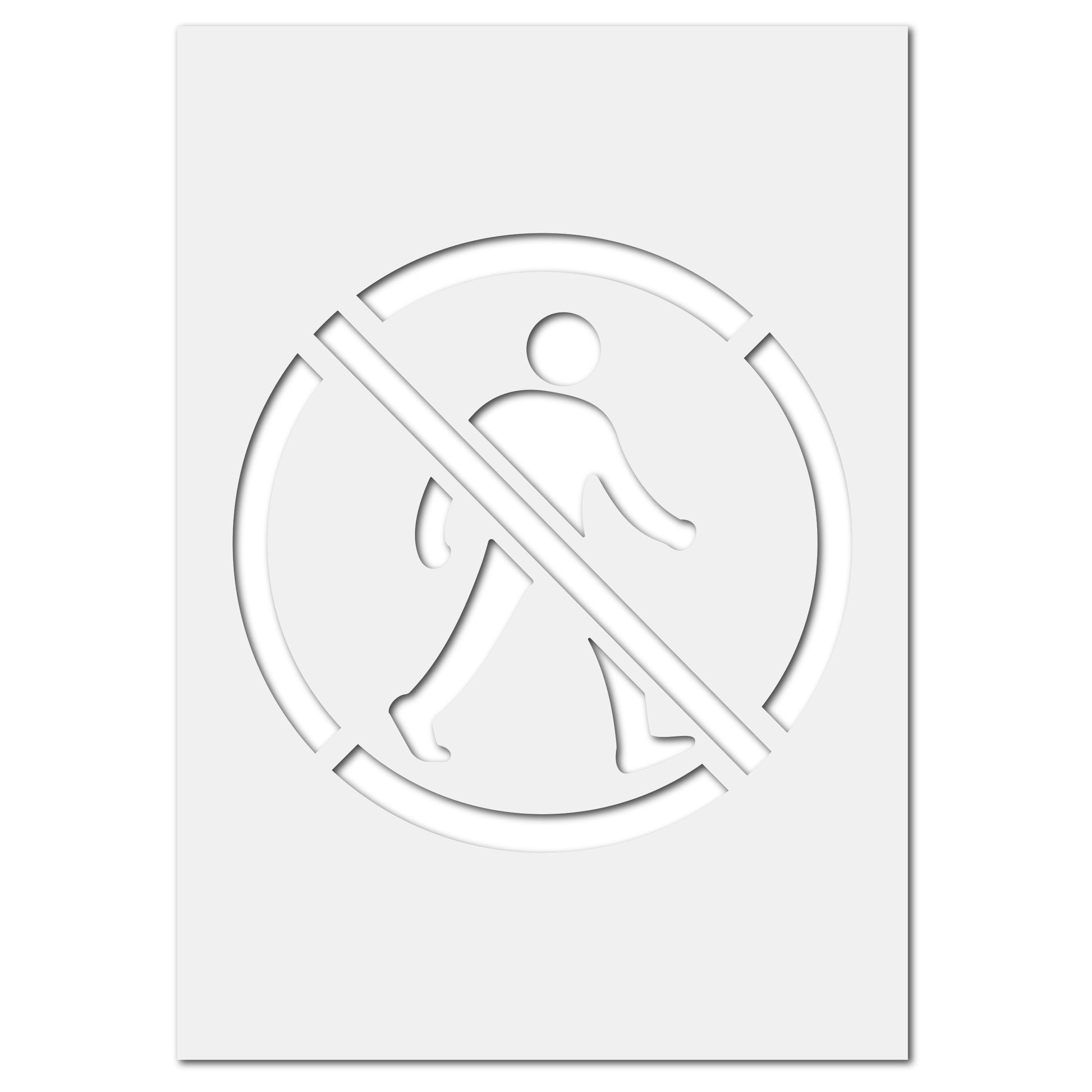 No Pedestrians Symbol Stencil by CraftStar