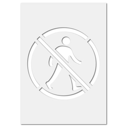 No Pedestrians Symbol Stencil by CraftStar