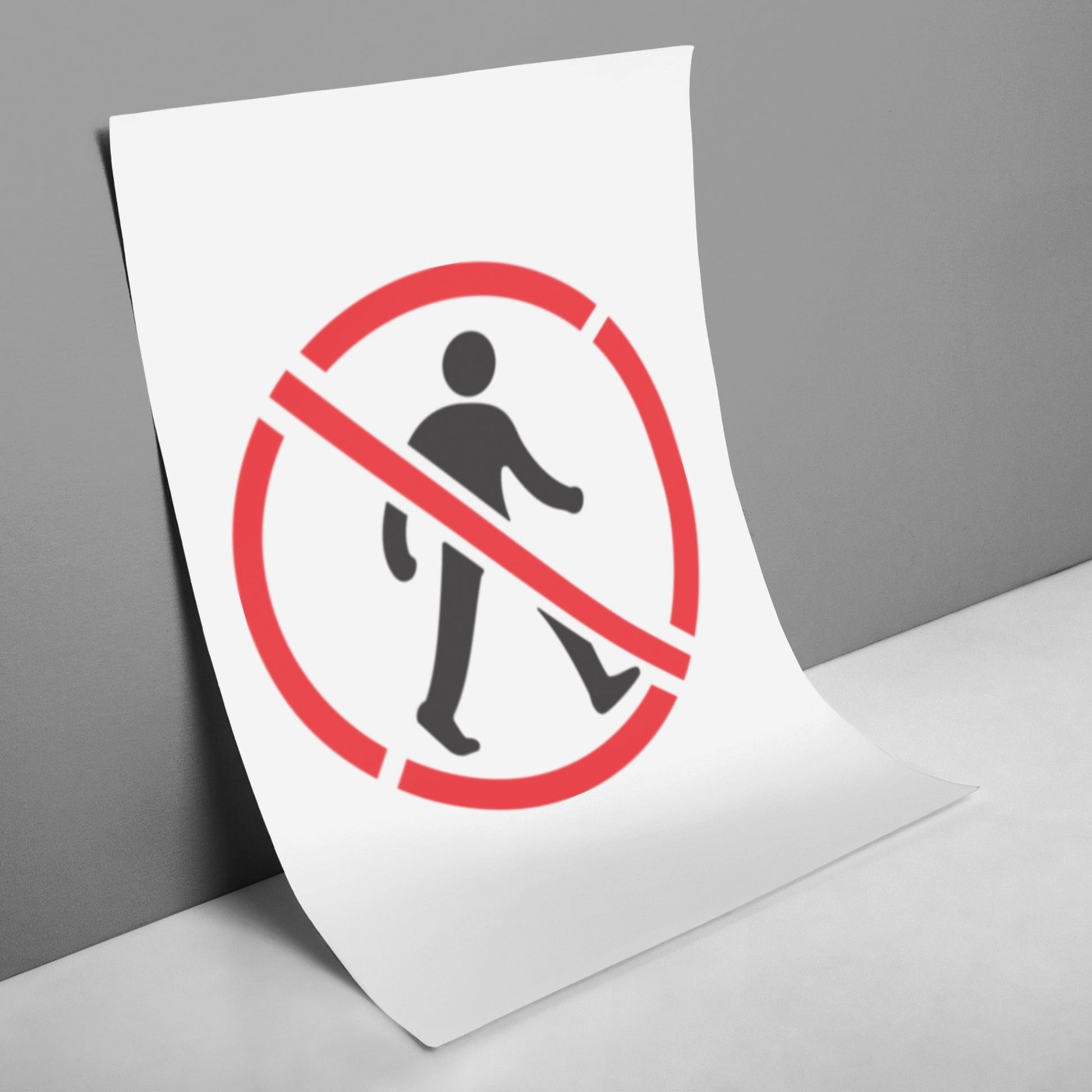 No Pedestrian Access Stencil for Sign Making