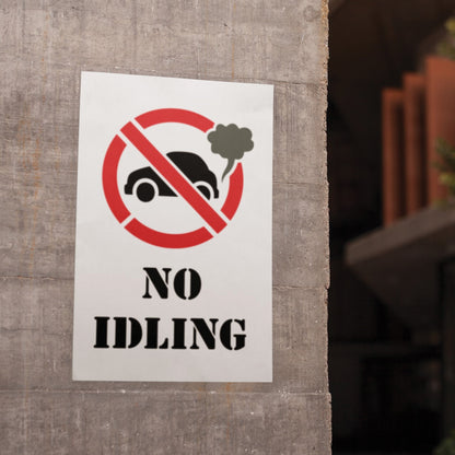 No Idling sign making template