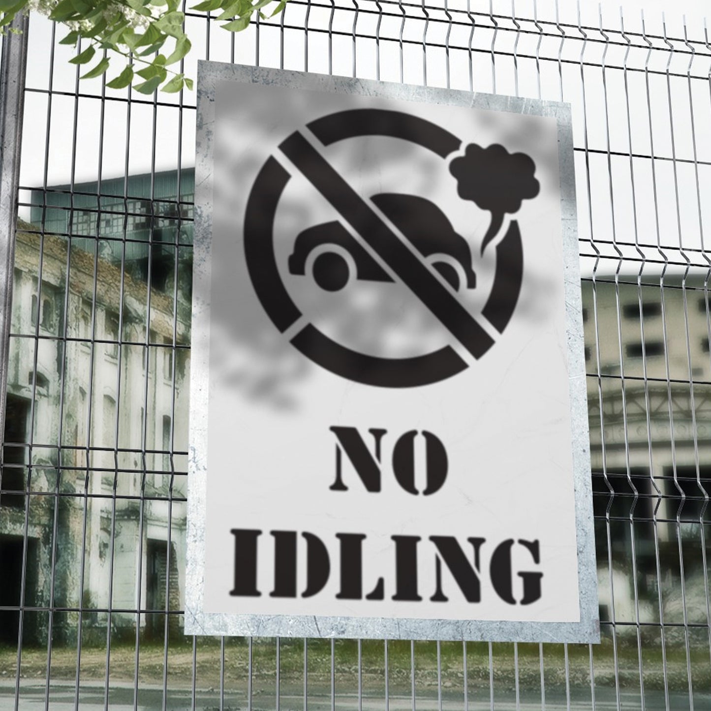 No Idling sign making template