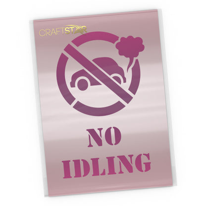 No Idling sign making template