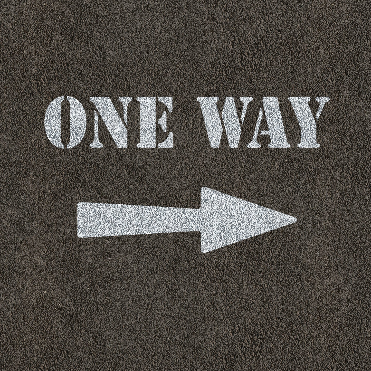 One Way Sign Stencil - Large One Way with Arrow Template