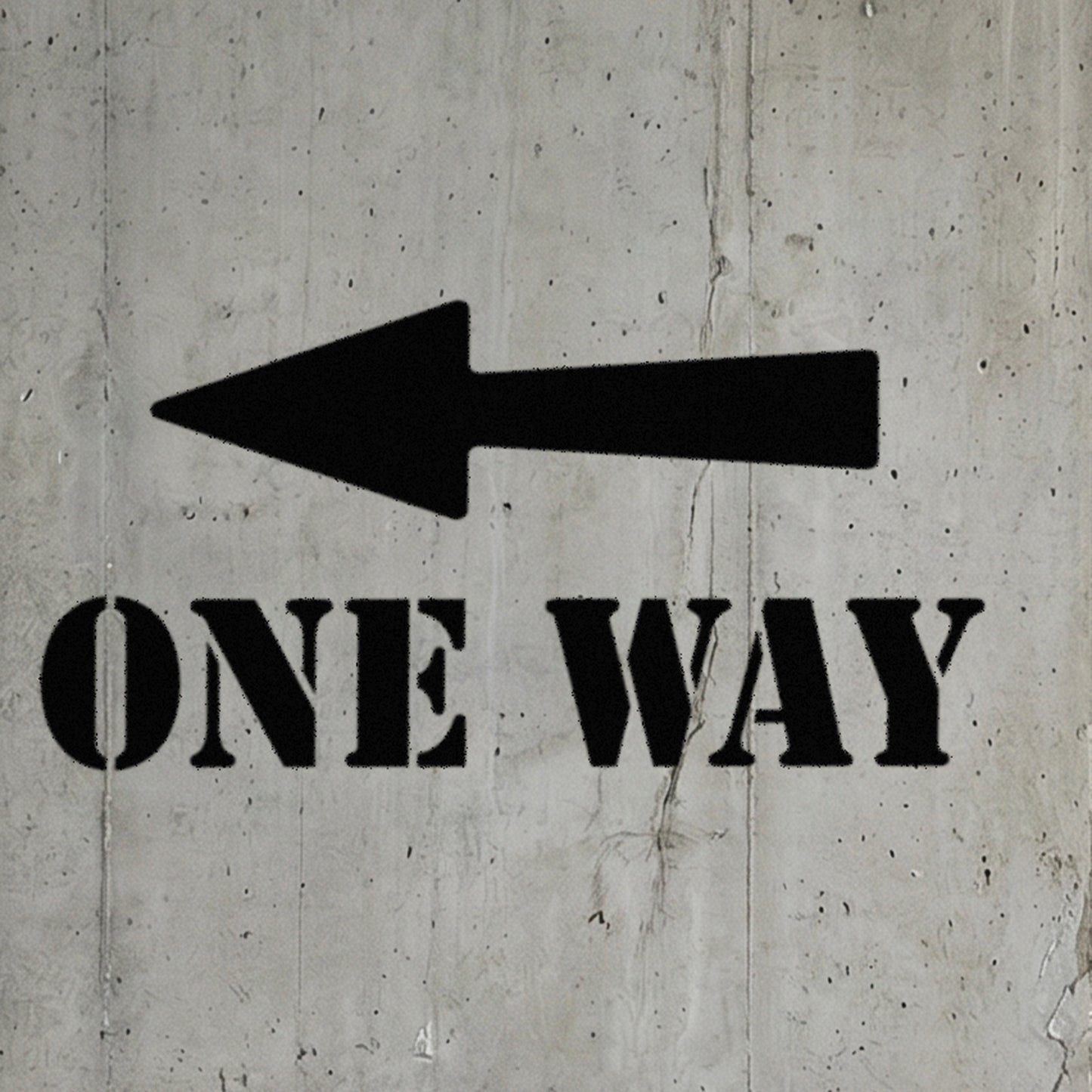 One Way Sign Stencil - Large One Way with Arrow Template