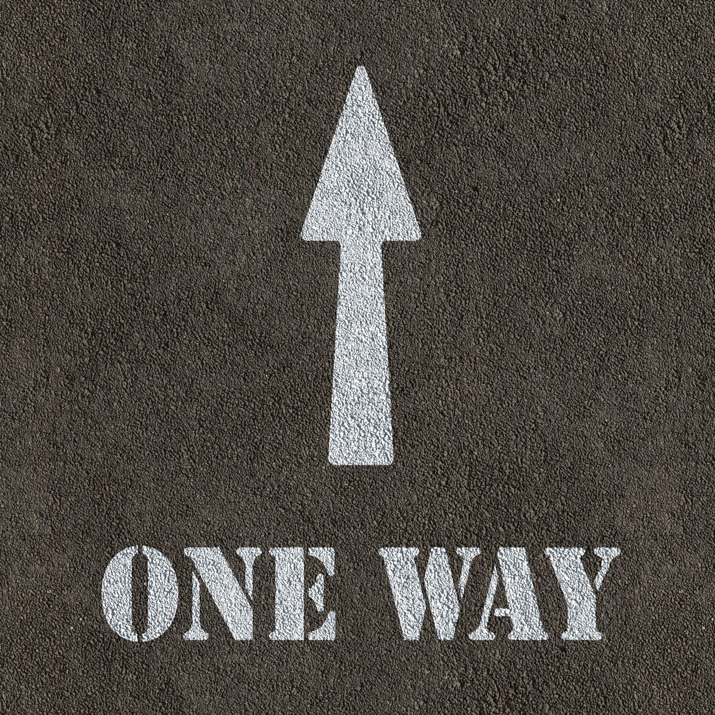 One Way Sign Stencil - Large One Way with Arrow Template