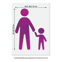 CraftStar Parent and Child Stencil size guide