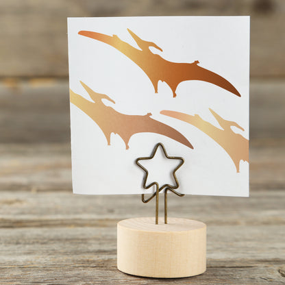 Pterodactyl craft stencil used on card