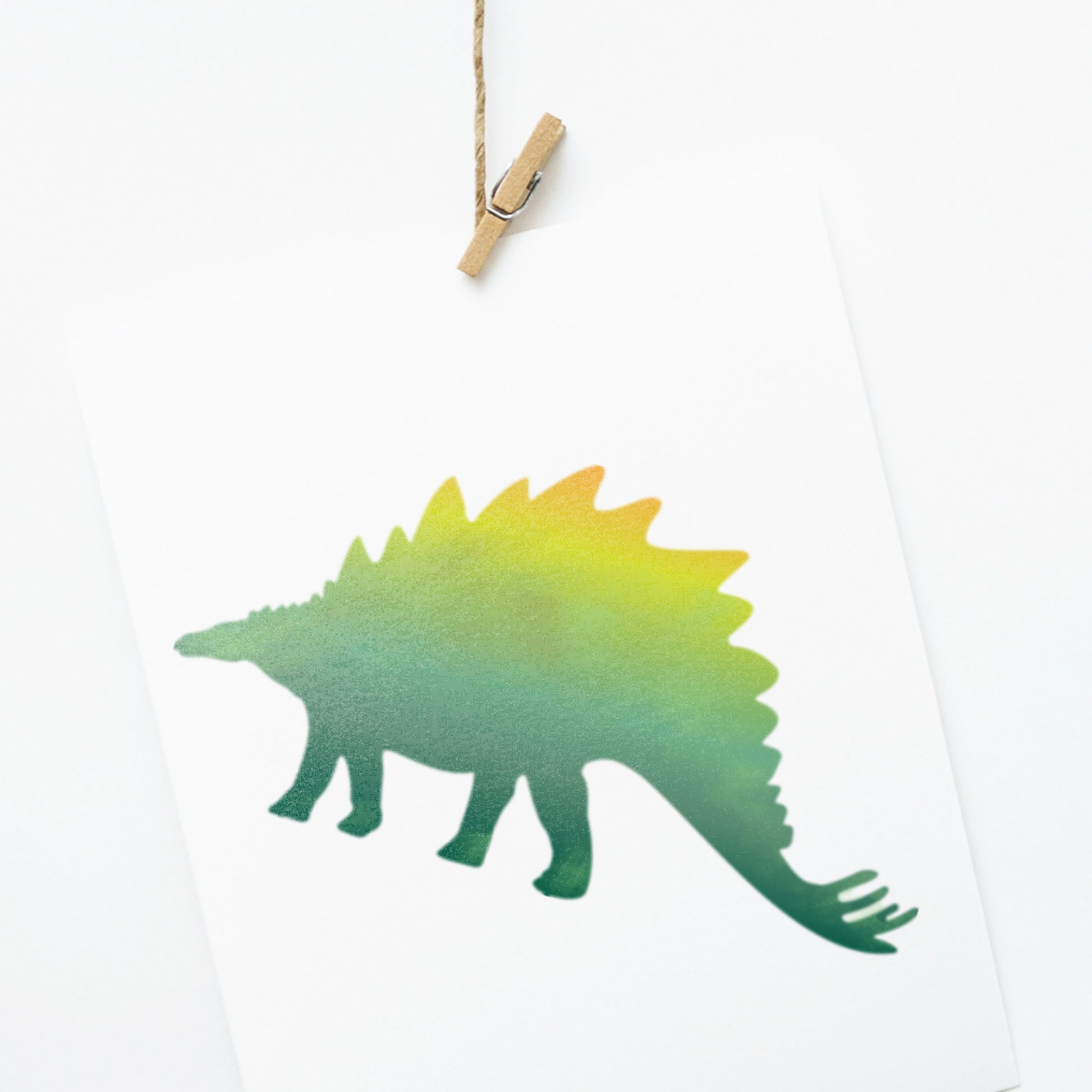 CraftStar Stegosaurus stencil template used to make poster