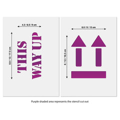 This Way Up Parcel Stencil Set Size Guide
