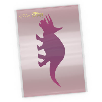 Triceratops stencil template