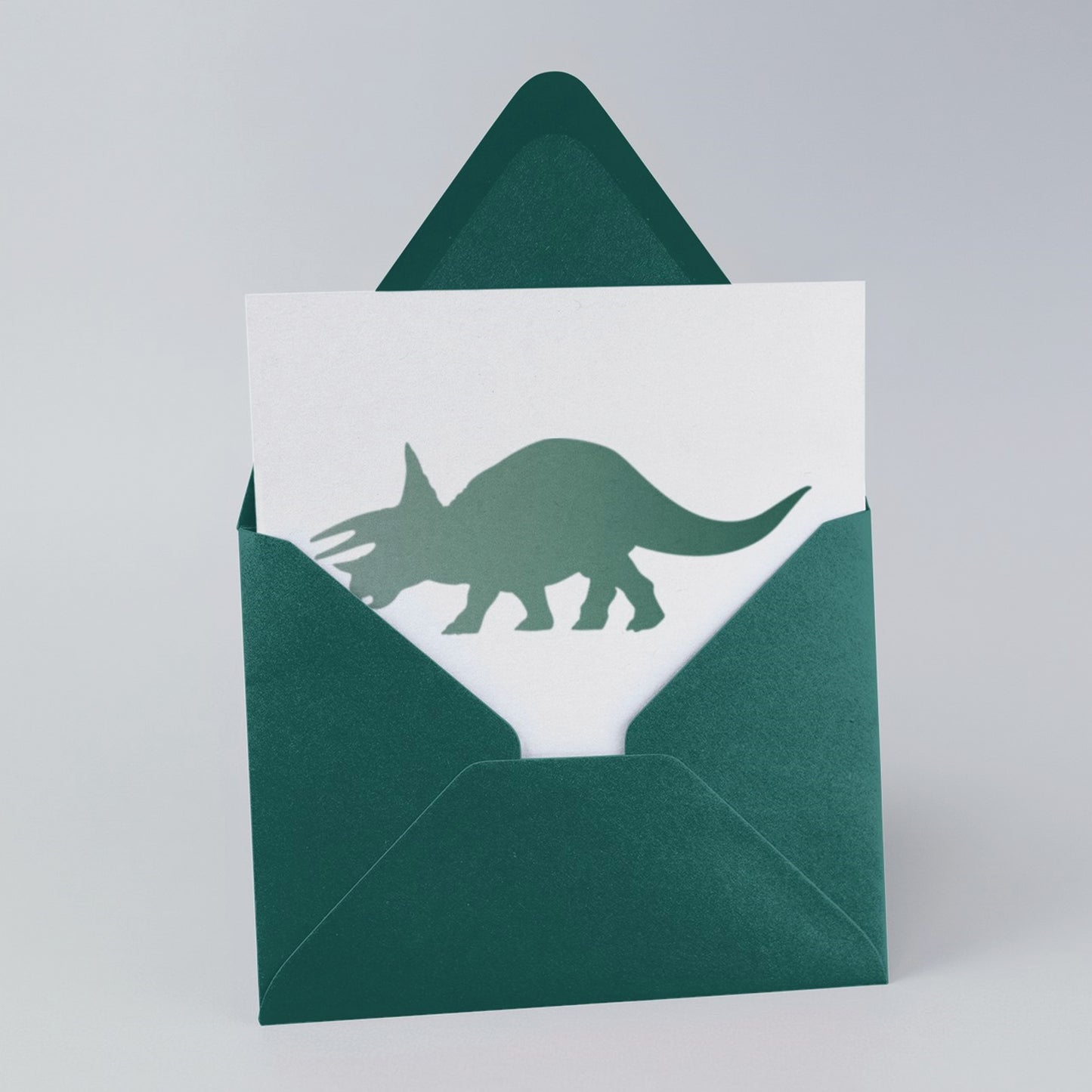 Triceratops stencil template used for card making