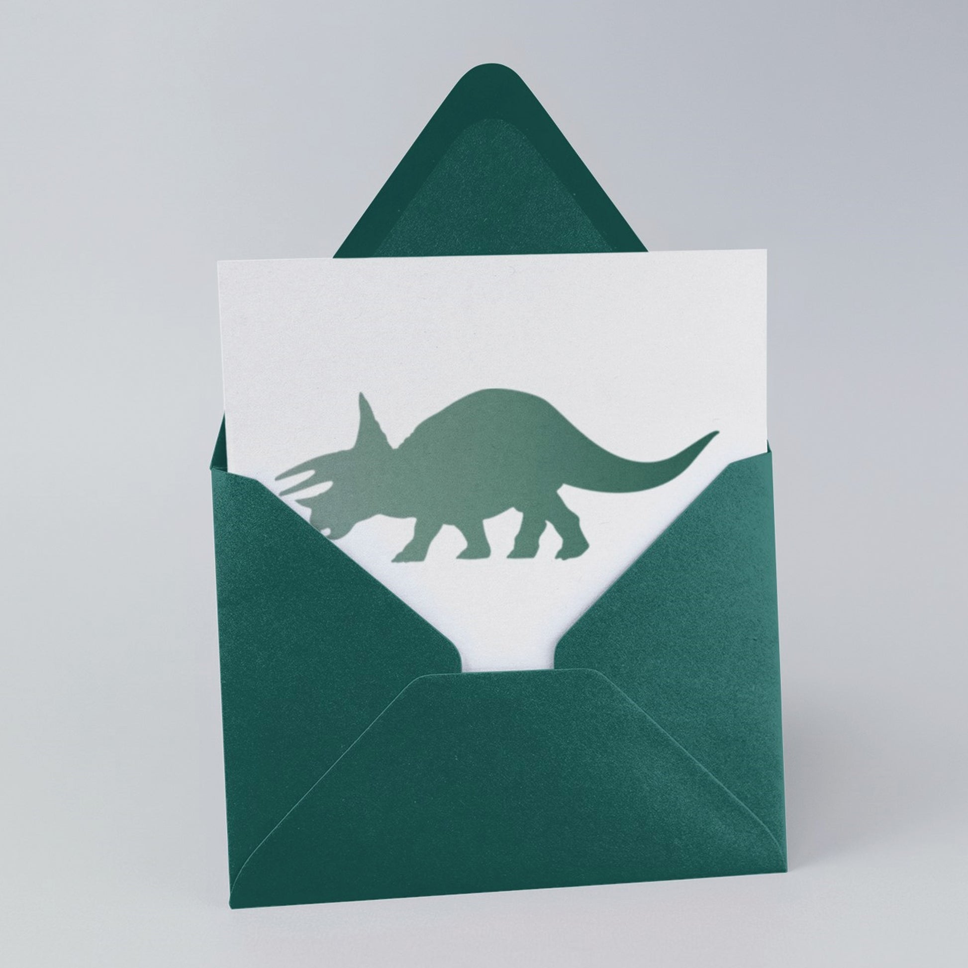 Triceratops stencil template used for card making