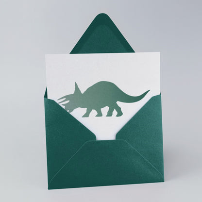 Triceratops stencil template used for card making