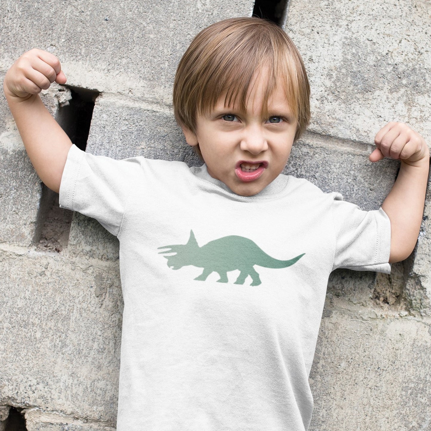 Triceratops stencil template used for fabric painting