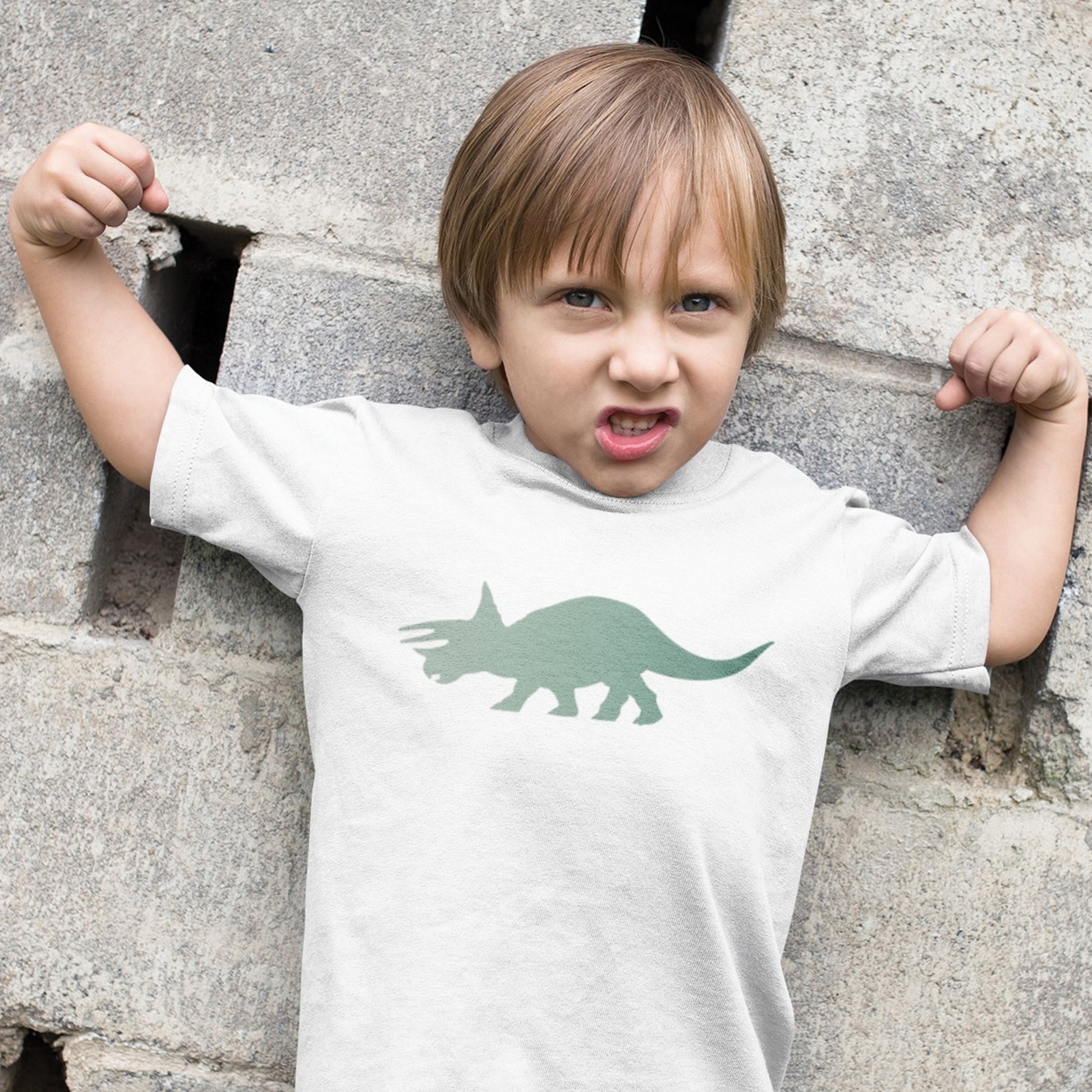 Triceratops stencil template used for fabric painting