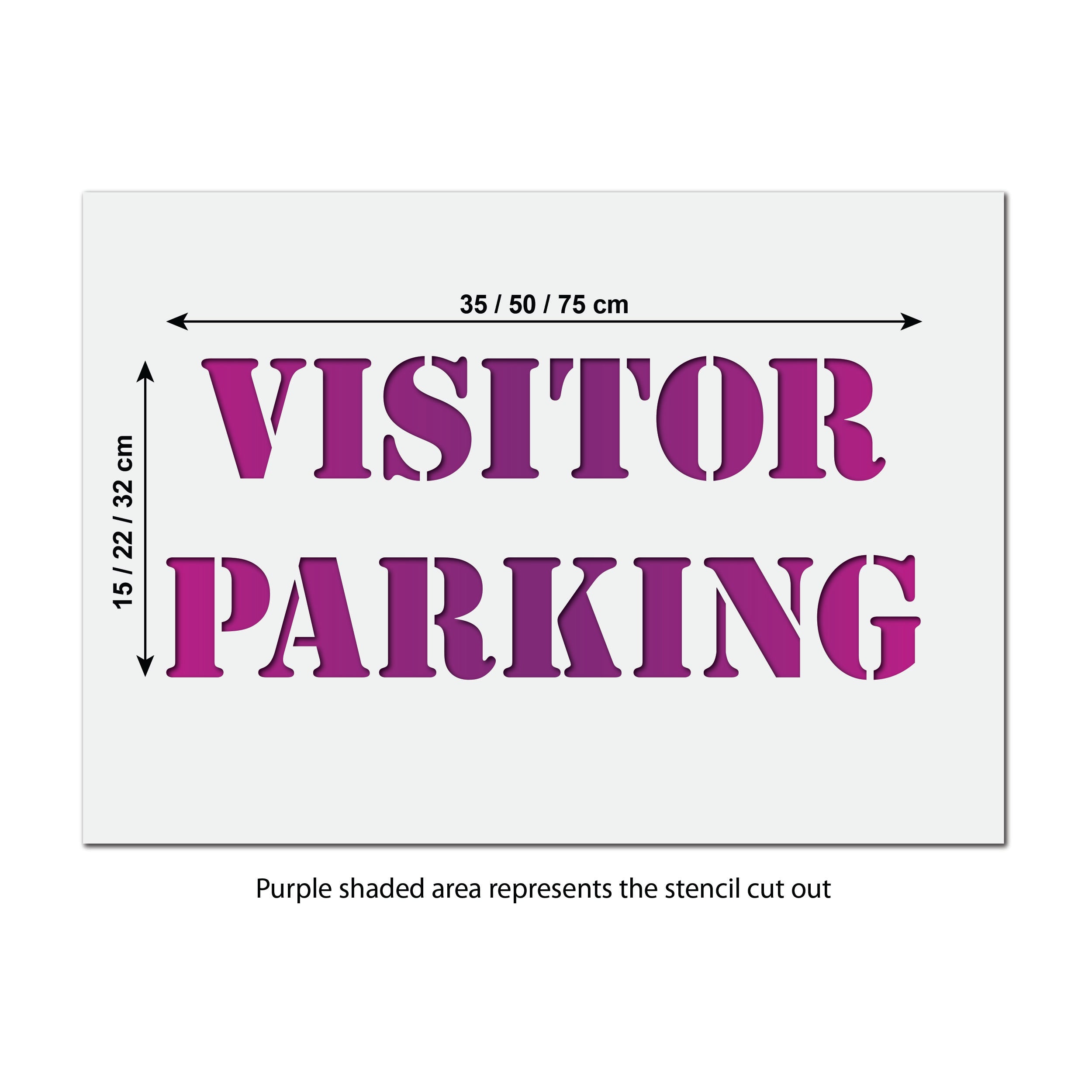 CtaftStar Visitor Parking Stencil Size Guide