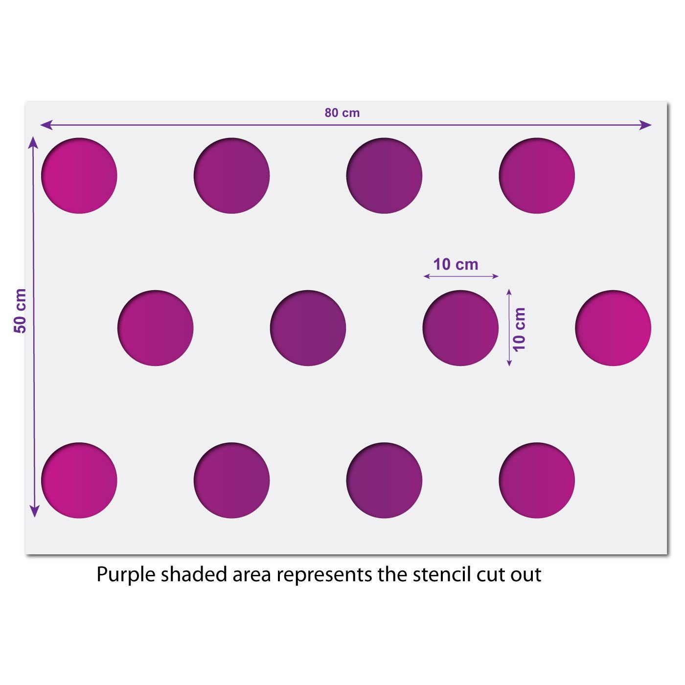 Large Polka Dot Wall Stencil Allover Repeating Pattern CraftStar