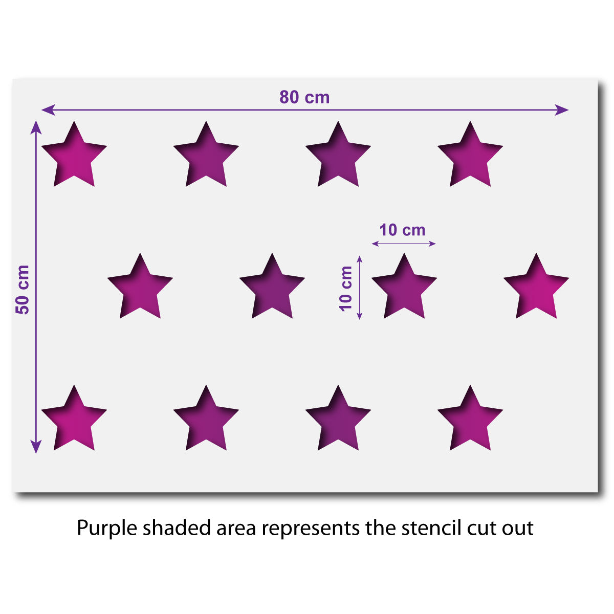 Large Star Repeating Pattern Wall Stencil CraftStar