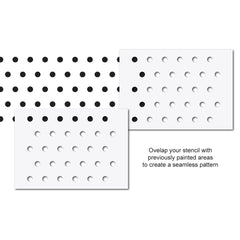 CraftStar Small Polka Dot Wall Stencil Alignment Guide