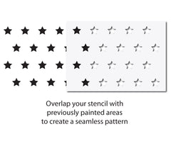 CraftStar Small Stars Repeating Pattern Stencil - Alignment Guide